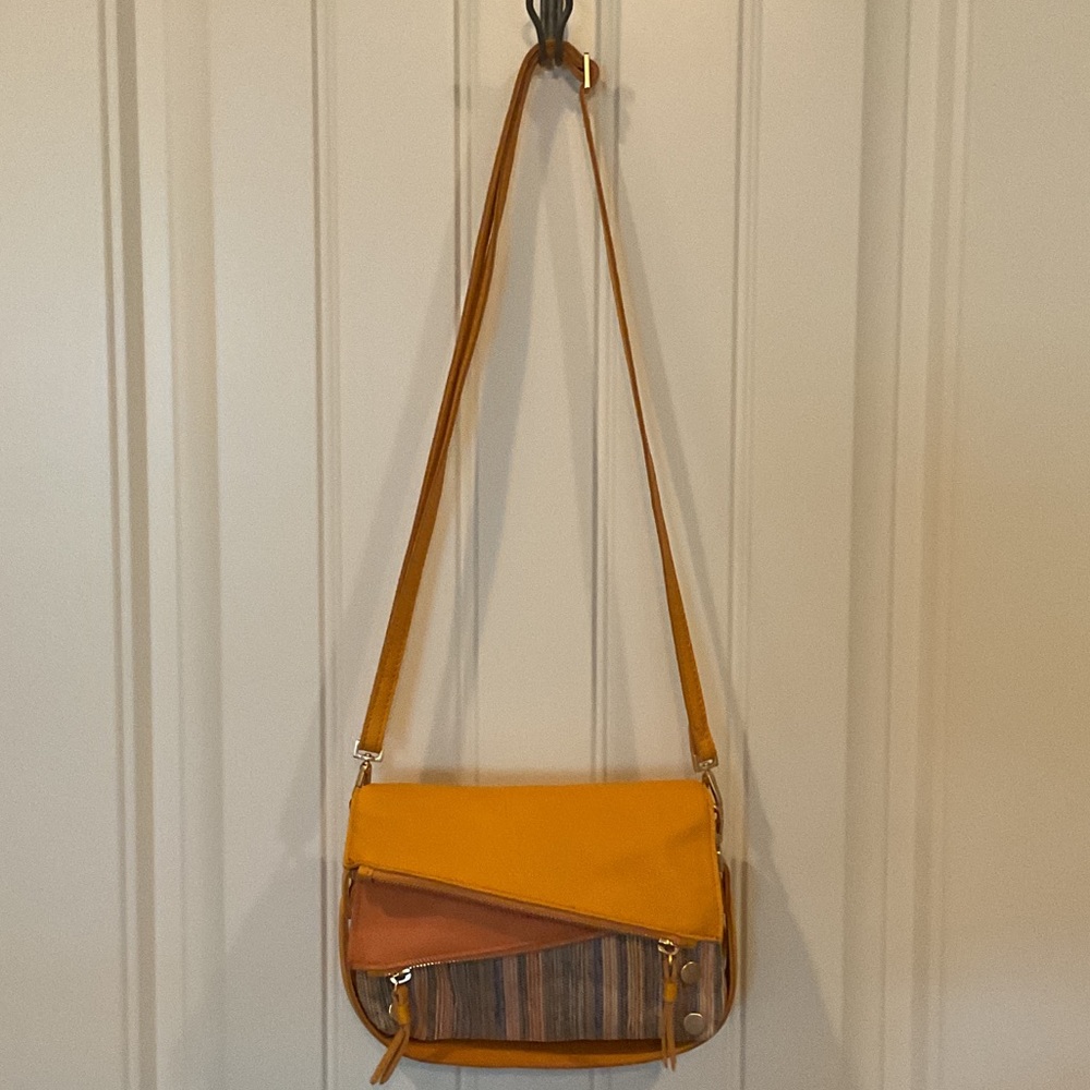 Hammitt Mustard Yellow Multi-Panel Crossbody Bag